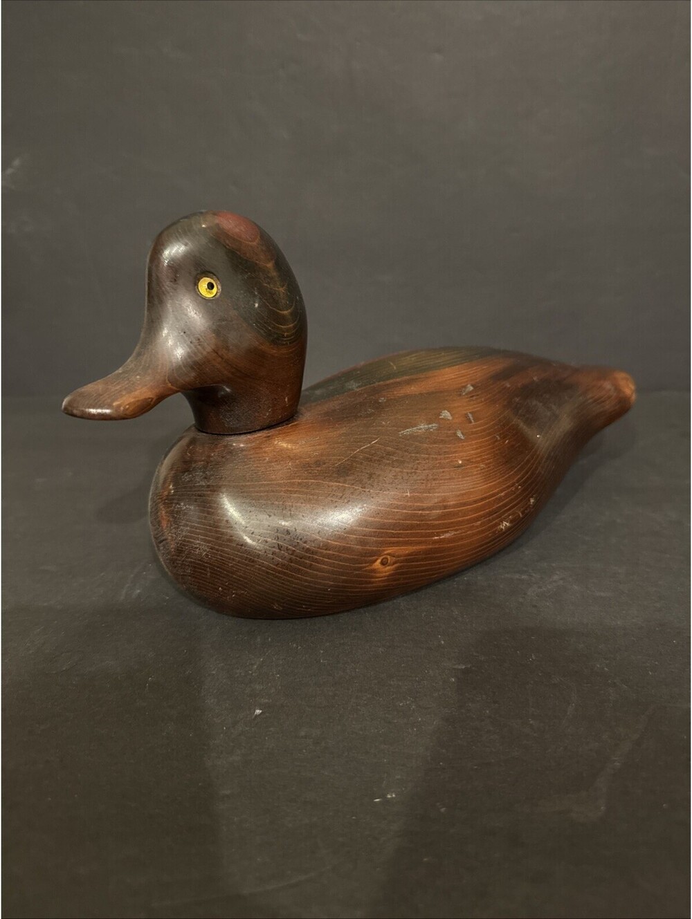 Bundy & Company John E Bundy Wooden Duck Decoy Carving Signed 11.5” L By 6” H
